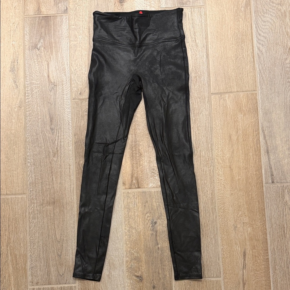 Spanx Women's Faux Leather Leggings, 27” Black, Size S